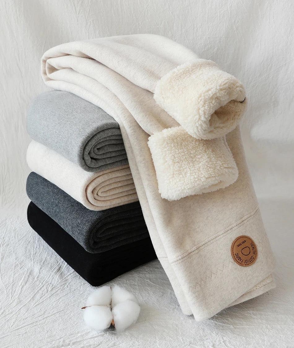 Jenny Slimming Premium Fleece Leggings In Grey