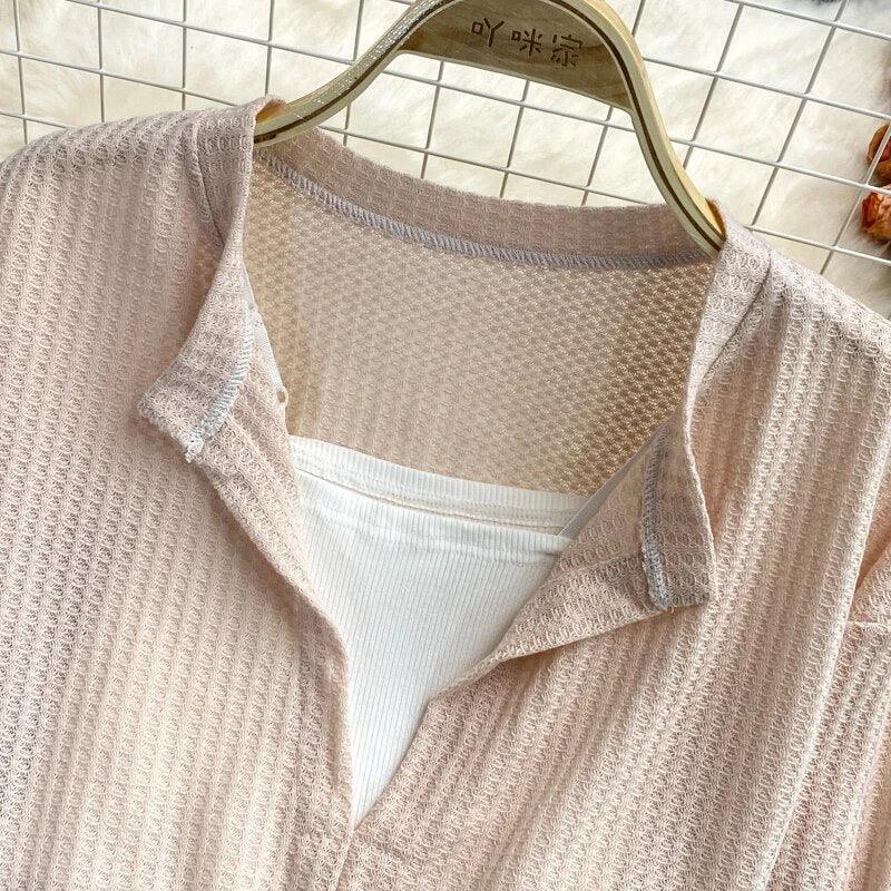 Laurel Full Sleeve Summer Tops In Brown