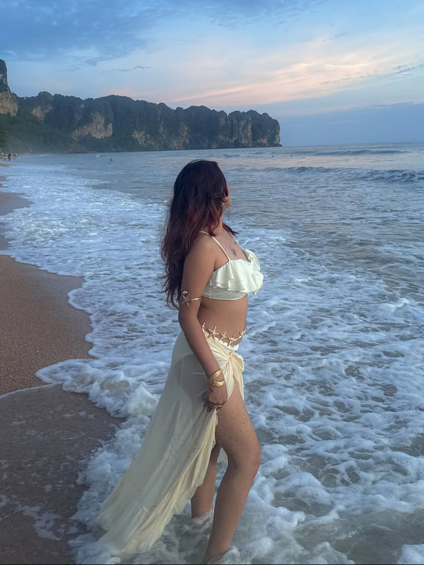 Hannah Swimsuit with Sarong Skirt