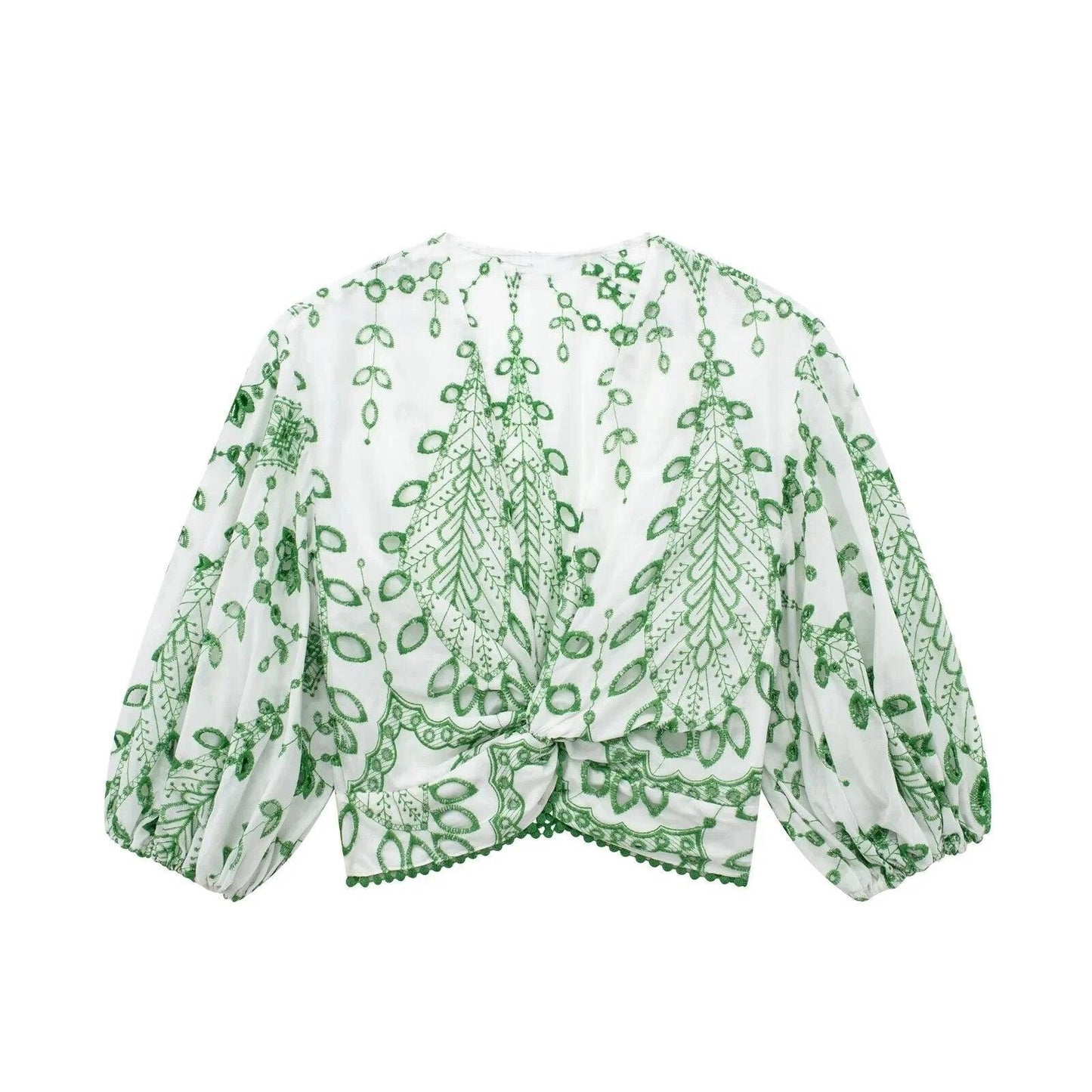 Gemma Eyelet Summer Coord Set In Green