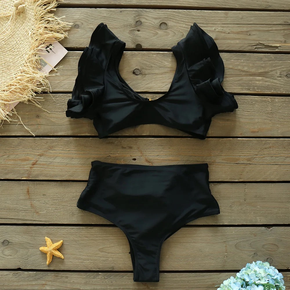 Mira Statement Summer Bikini In Black