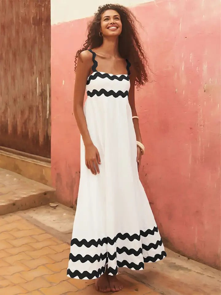 Finn Holiday Midi Dress In Yellow