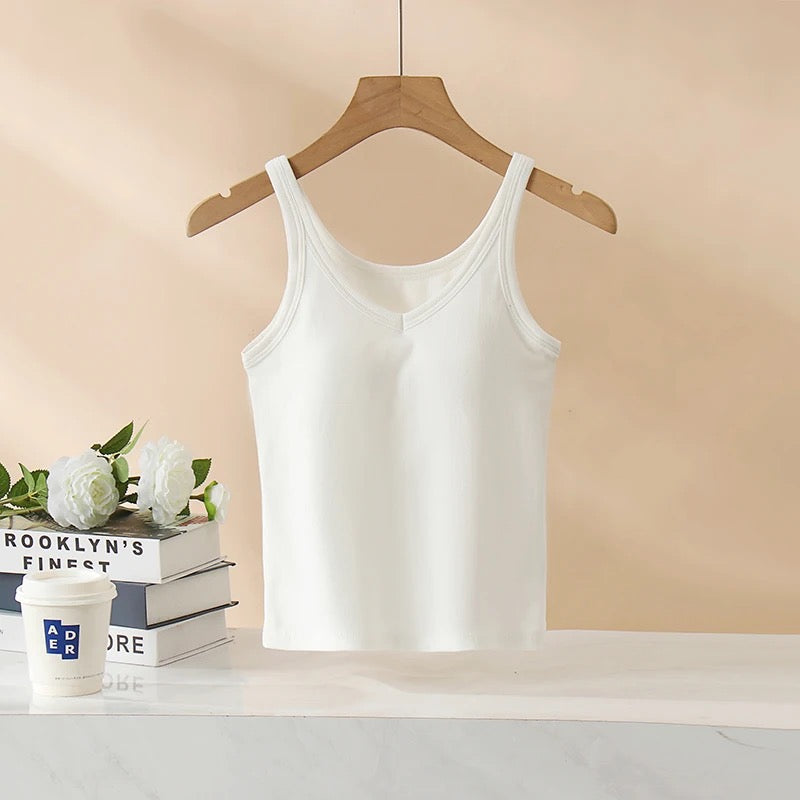 Bagatelle Tank Tops with Inbuilt Bra In Pink