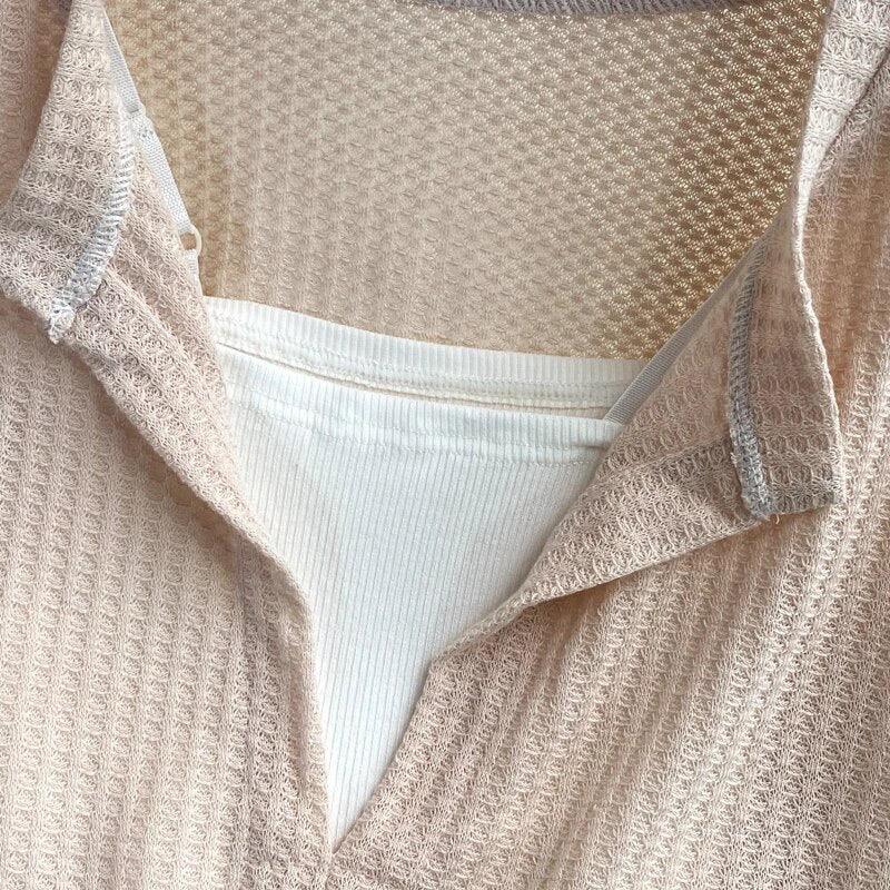 Laurel Full Sleeve Summer Tops In Beige