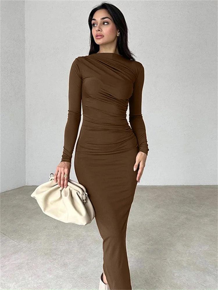 Mariam Luxe Pleated Maxi Dress