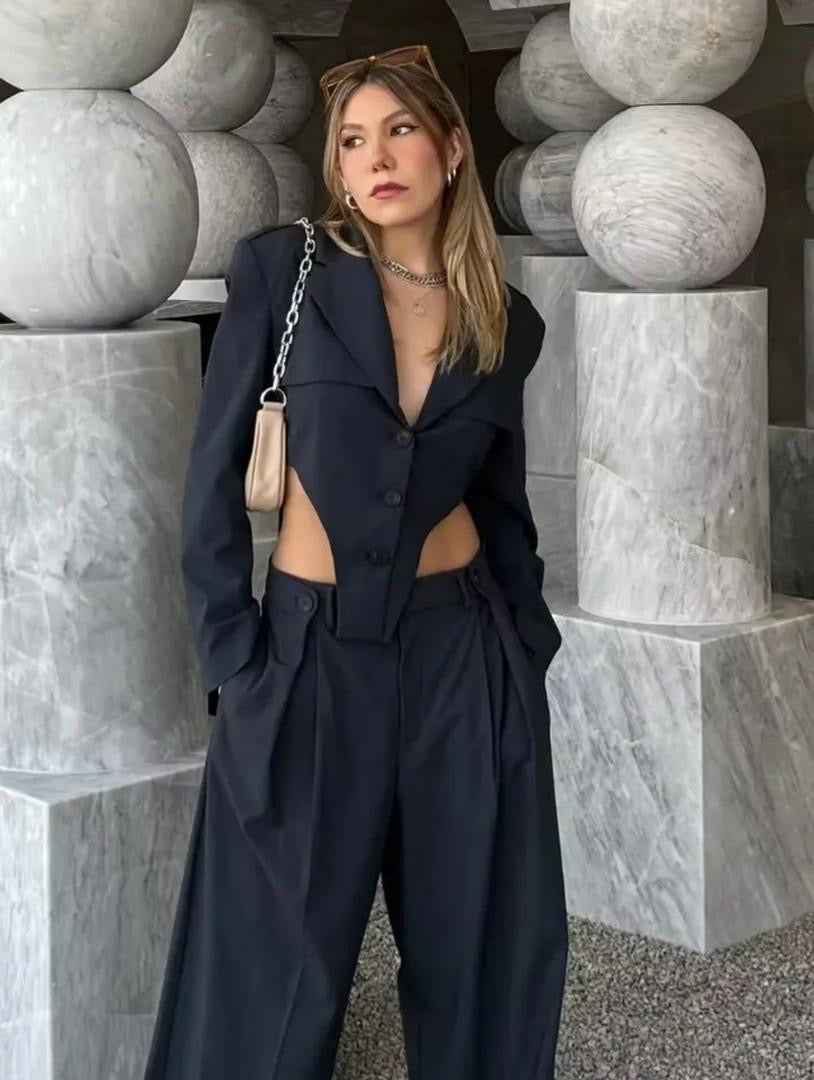 Kaylee Luxury Suit Set In Grey