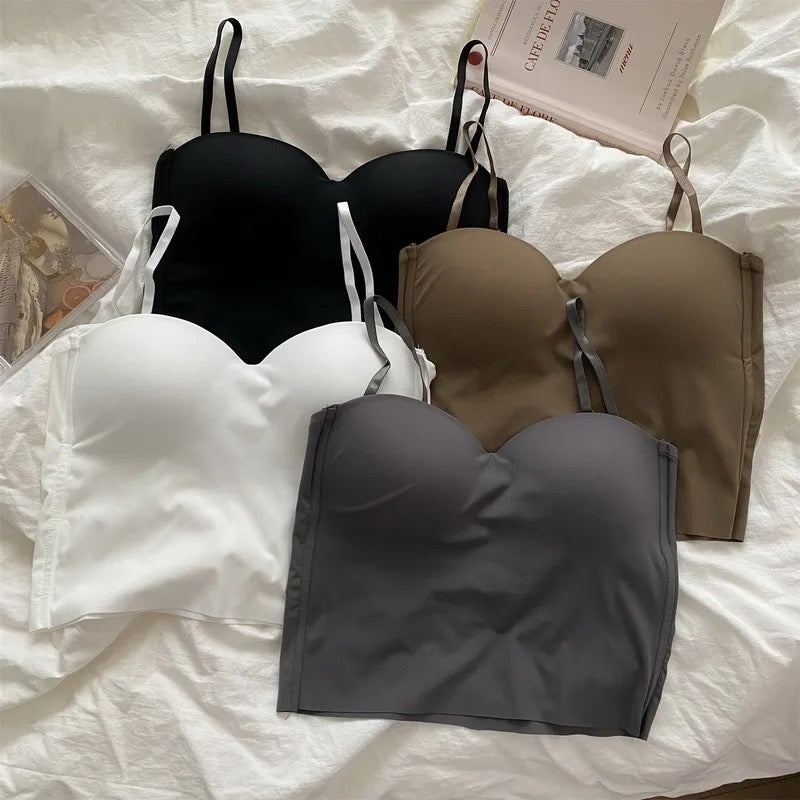 Rome Tank Tops with Inbuilt Bra In Black