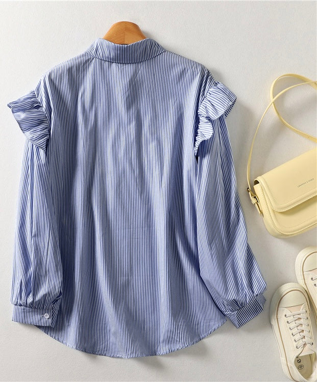 Solly Statement Floral Shirt In Blue