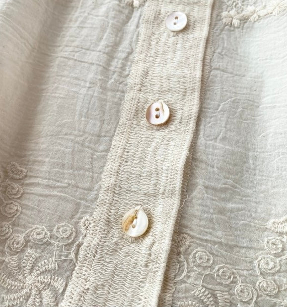 Fory Premium Embroidered Cotton Shirts In Beige