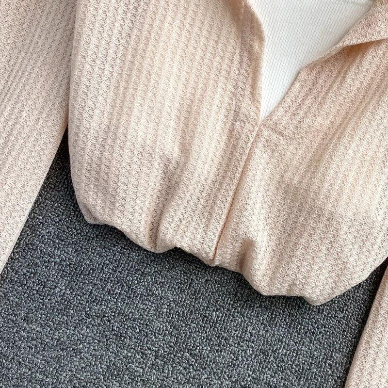 Laurel Full Sleeve Summer Tops In Brown