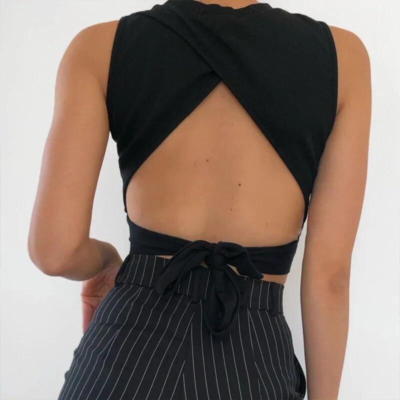 Rebbie Summer Tops In Black