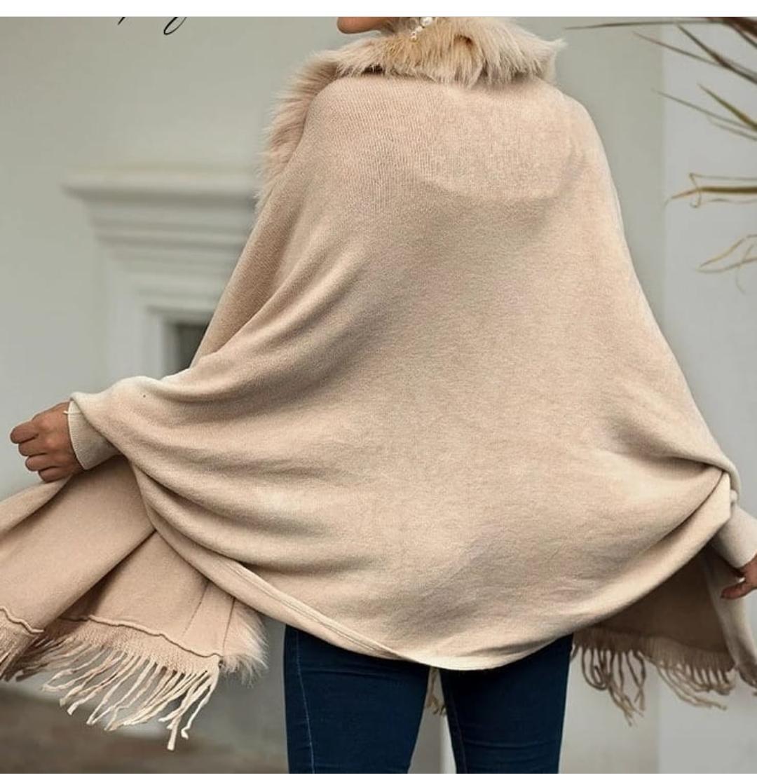NYE Bestseller- Furry Tasseled Capes