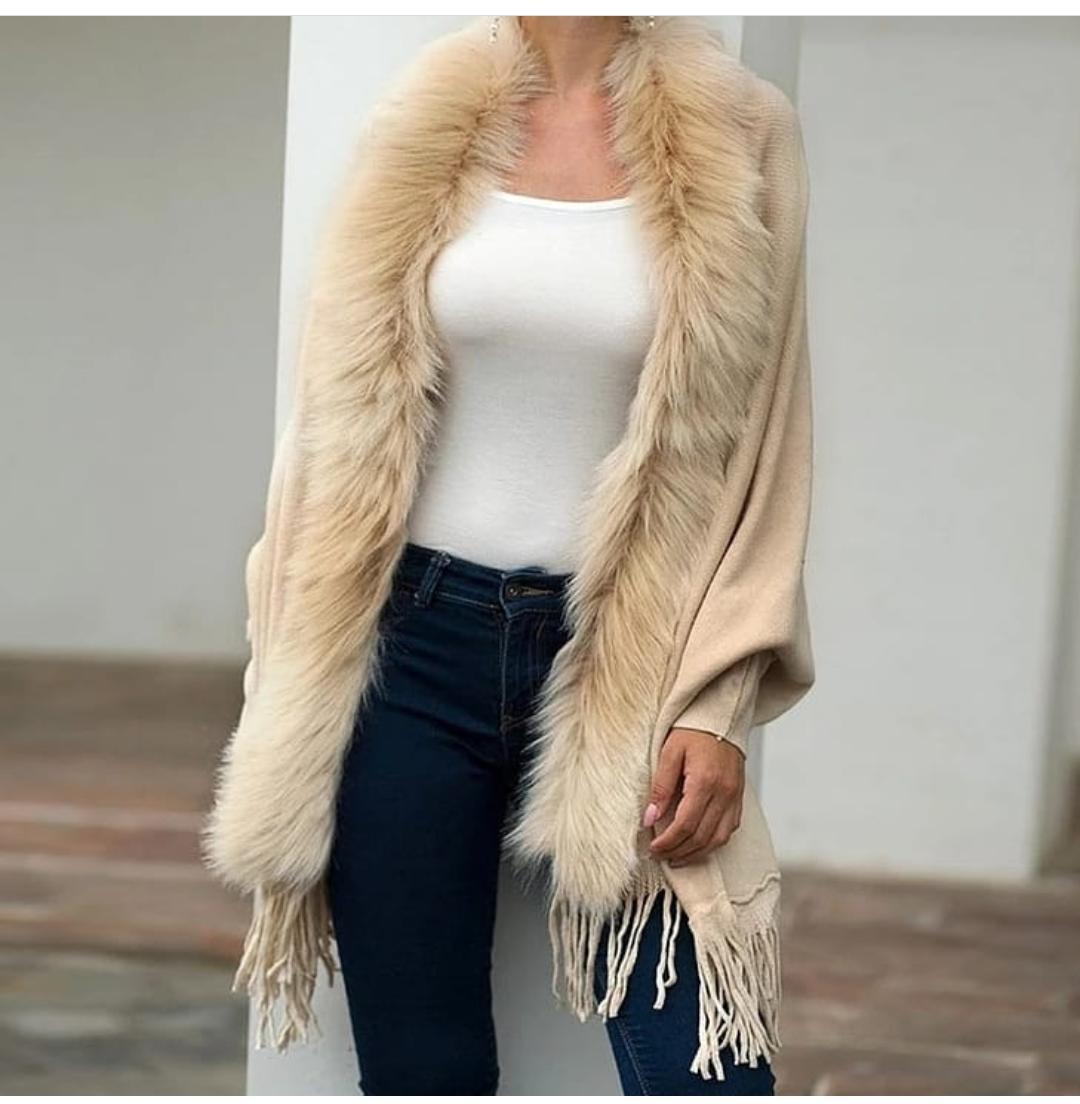 NYE Bestseller- Furry Tasseled Capes