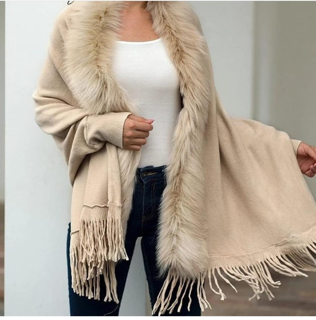 NYE Bestseller- Furry Tasseled Capes