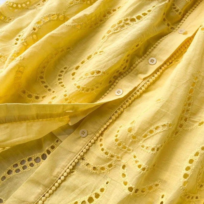 Ginny Cotton Dress In Yellow