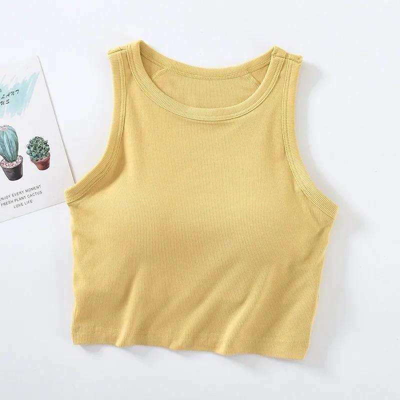 Nicole Tank Tops with Inbuilt Bra In Brown