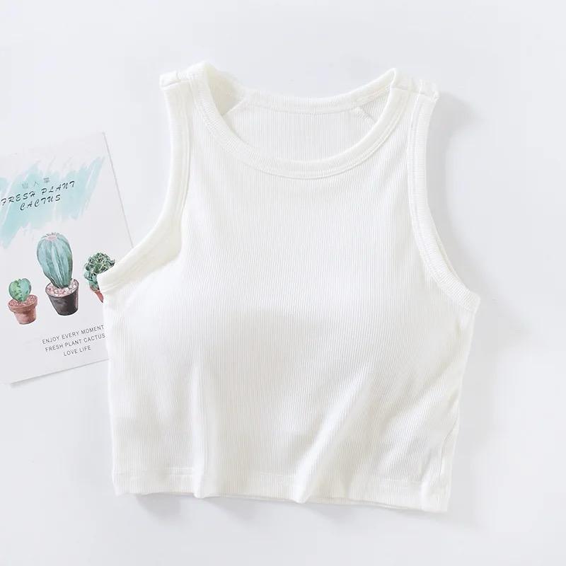 Nicole Tank Tops with Inbuilt Bra In Brown
