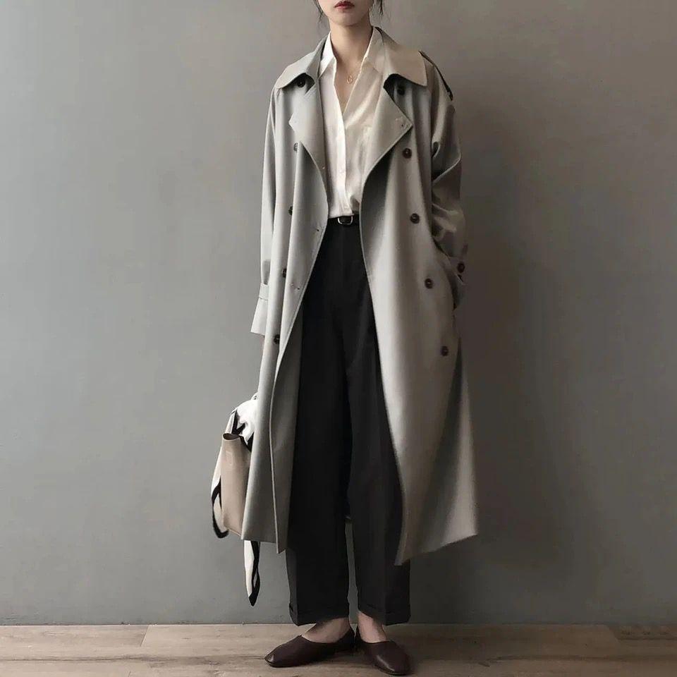 Seoul Statement Trenchcoat In Grey