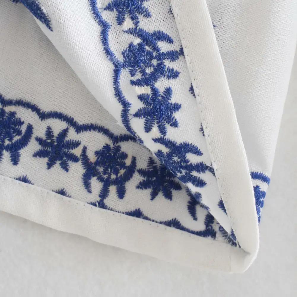 Marlin Embroidered Summer Top In White