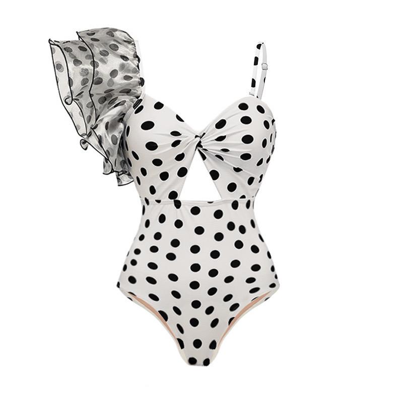 Janet Polka Swimsuit With Skirt