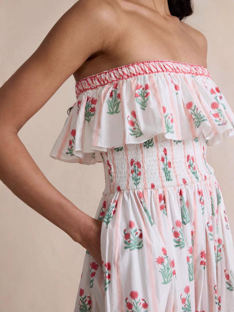Henna Offshoulder Floral Dress
