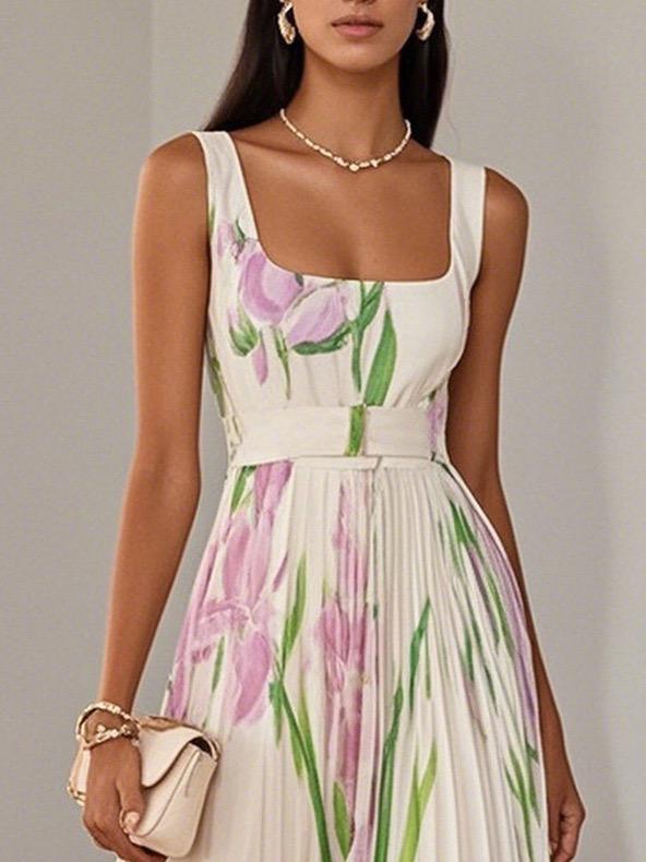 Pansy Floral Statement Maxi Dress In Yellow