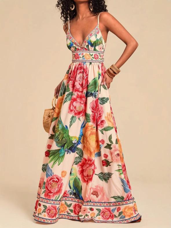 Anemone Floral Summer Holiday Dress