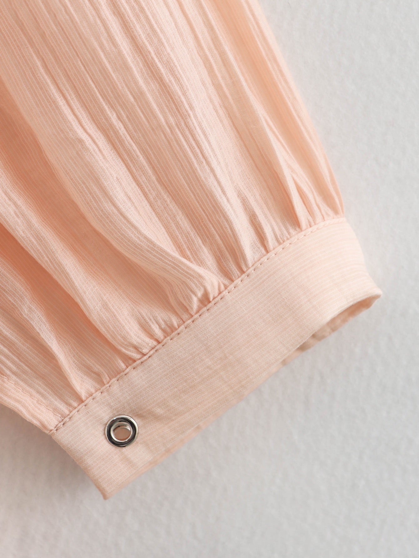 Elara Lace-Up Oversized Summer Top In Peach