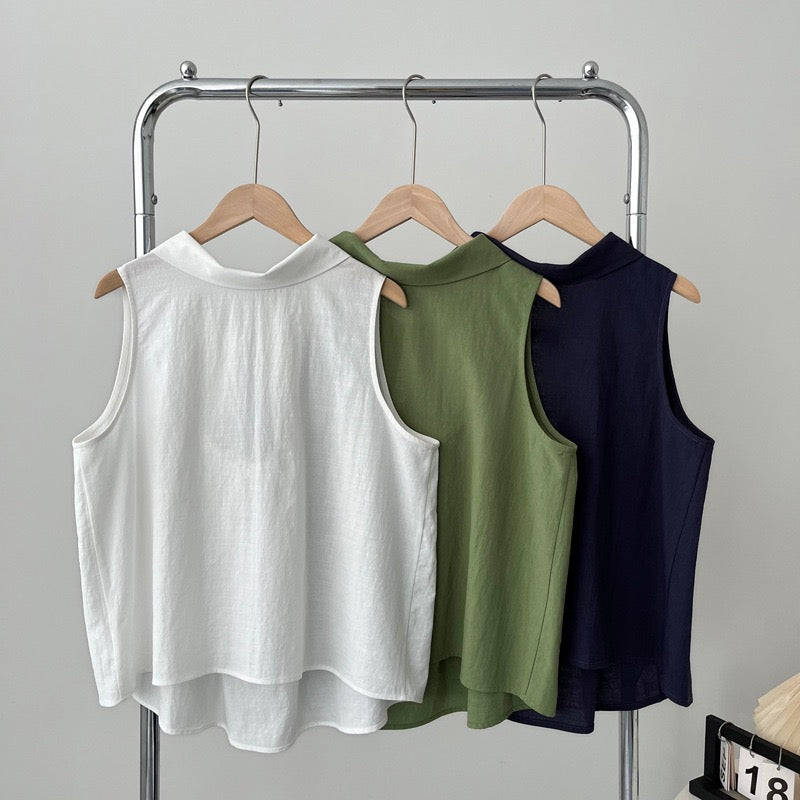 Norris Summer Top In Navy Blue