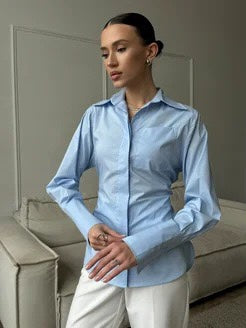 Mindy Statement Formal Shirt In Blue