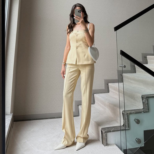 Fayola Offshoulder Coord Set In Light Yellow