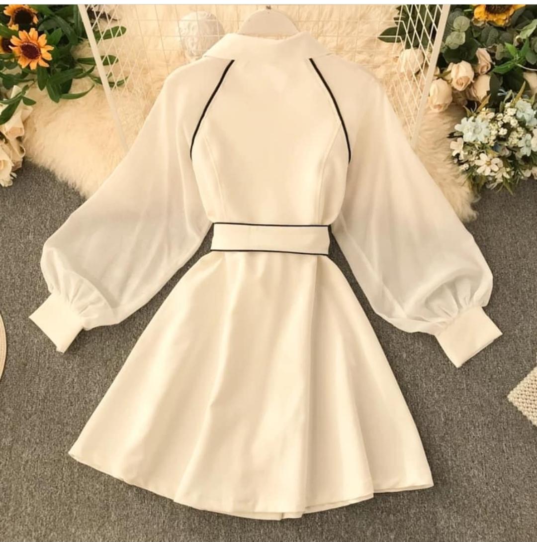 Margery Lantern Sleeve Dress