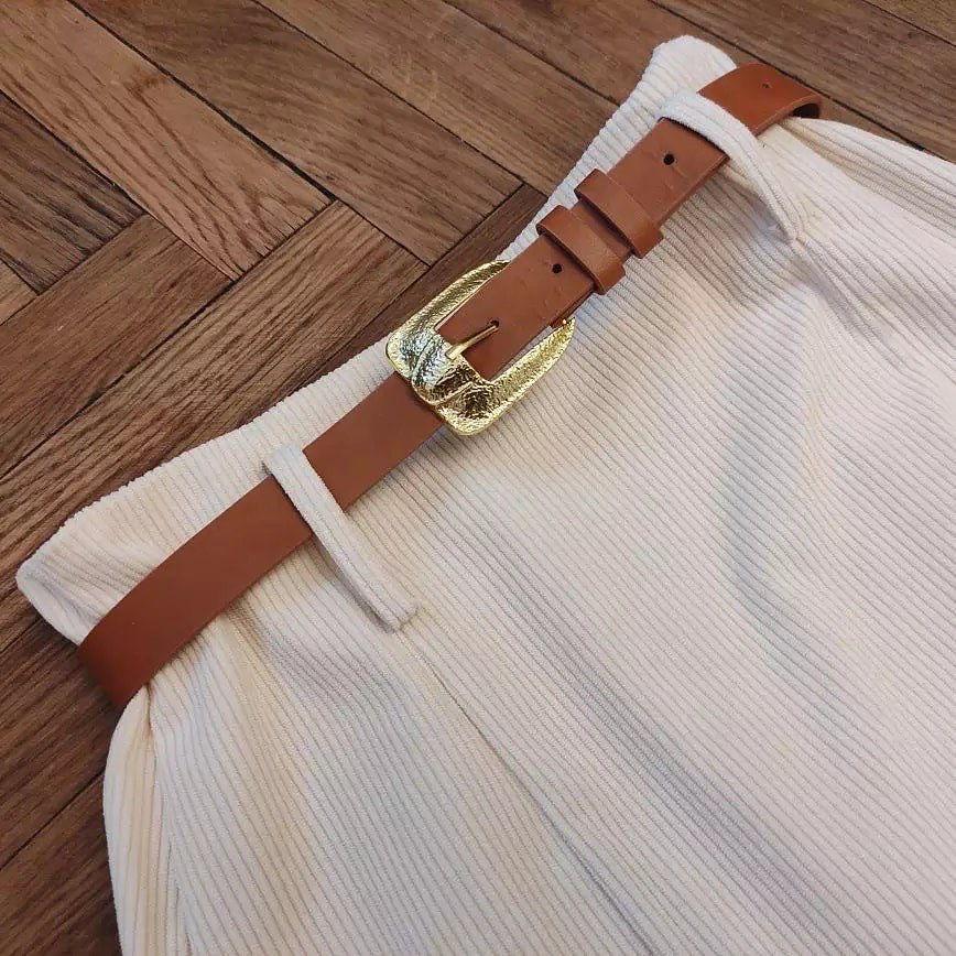 Lucas Statement Skirt In Off White