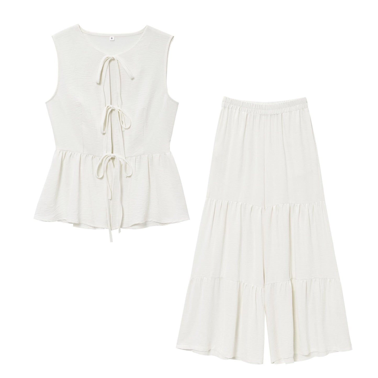 Aderyn Statement Linen Suit Set In Off White