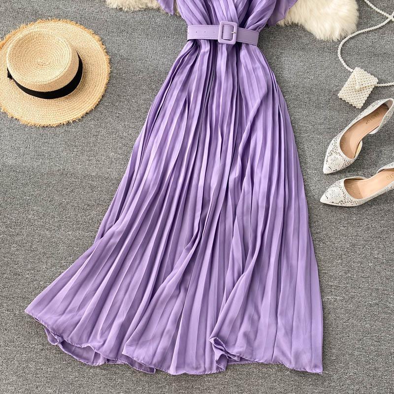 Parota Statement Dress In Purple