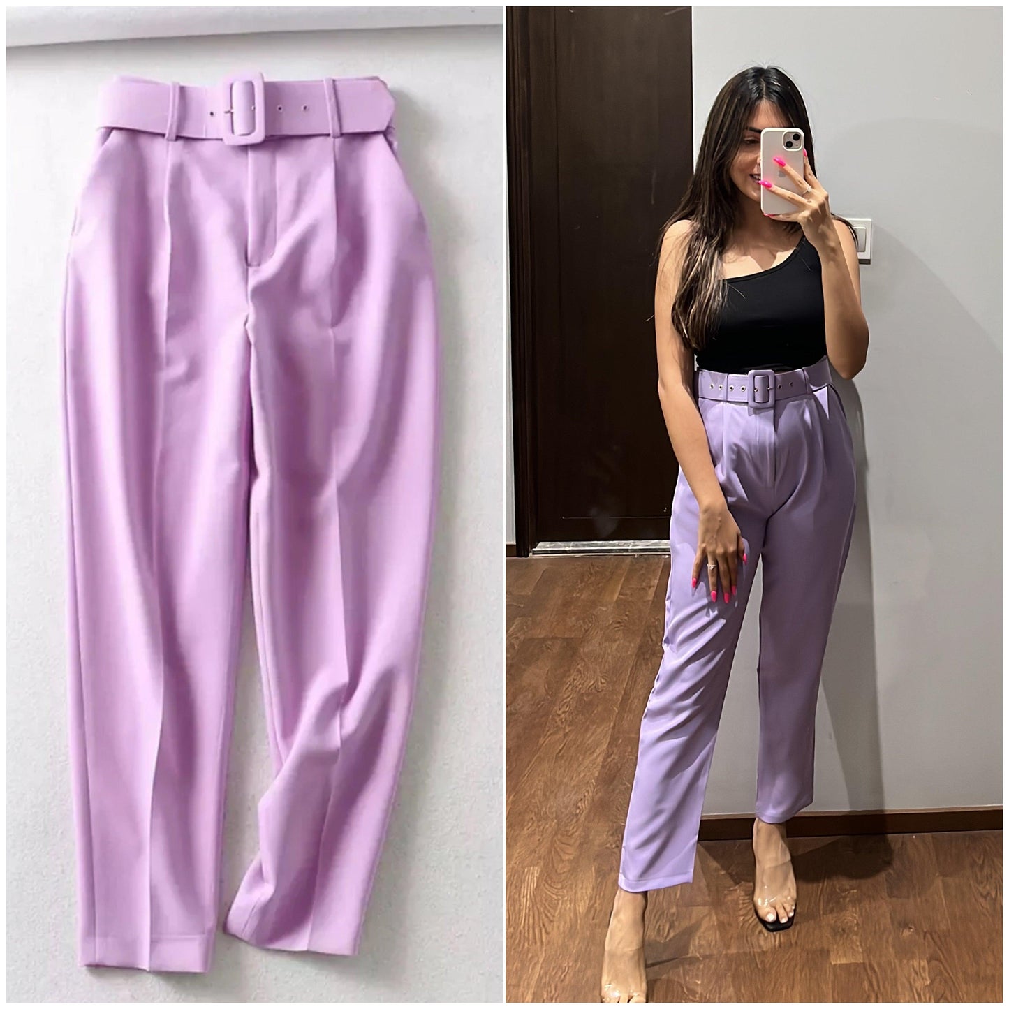 Luxury Trinity Pants In Light Purple
