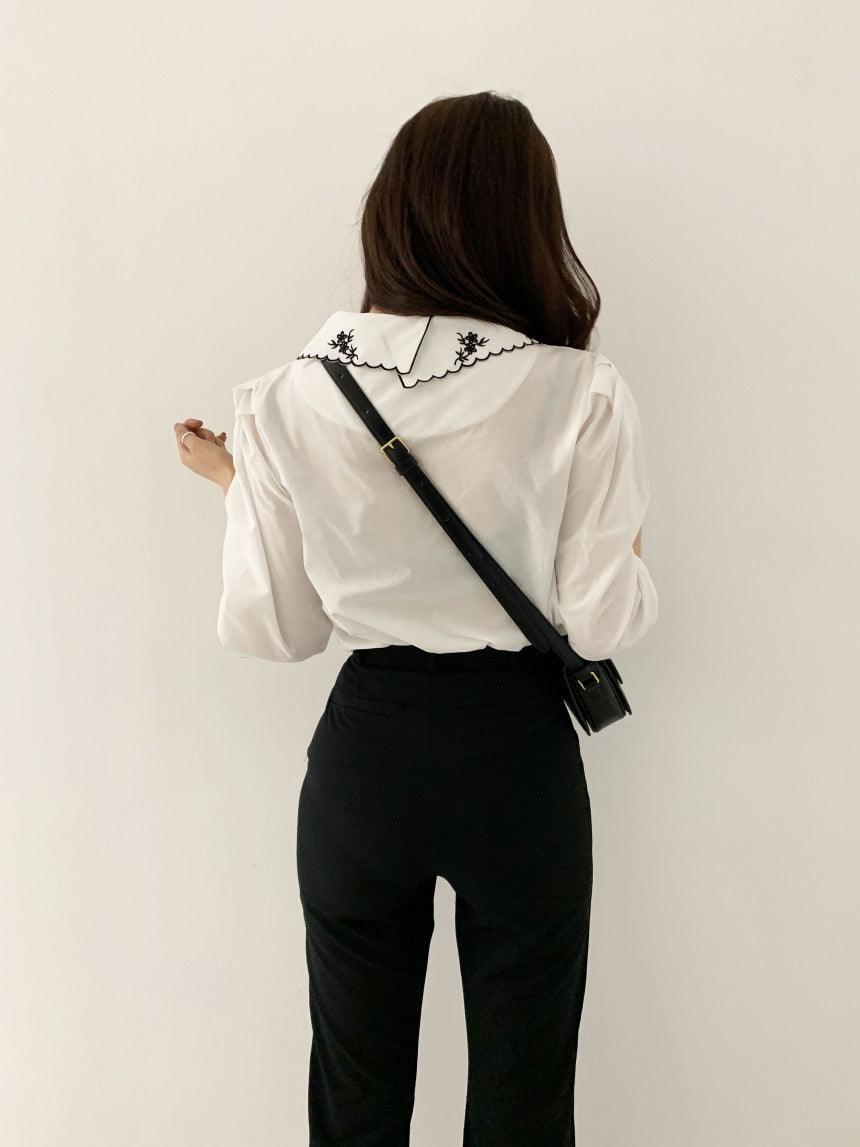 Tempa Vintage Blouse In White