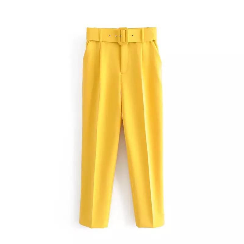 Luxury Trinity Pants In Yellow