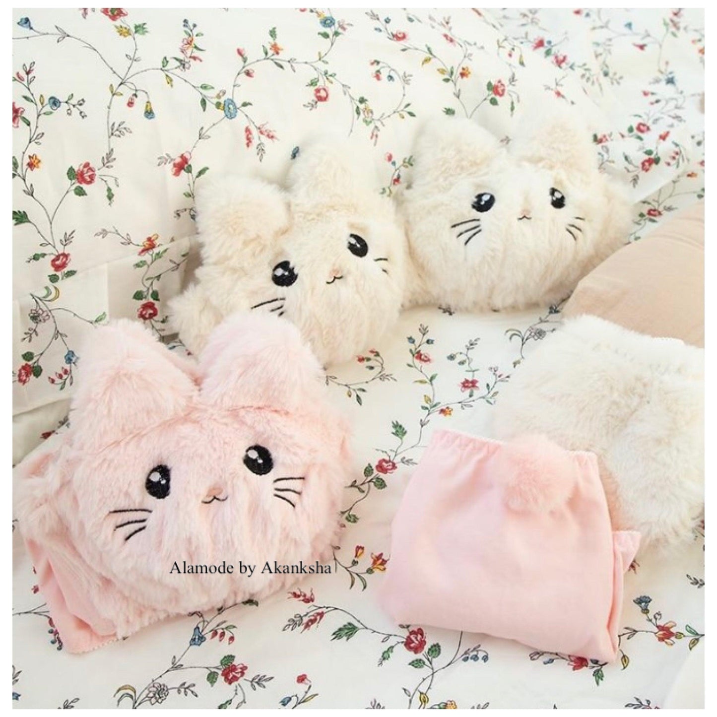 Cute Kitty Lingerie Set In Pink