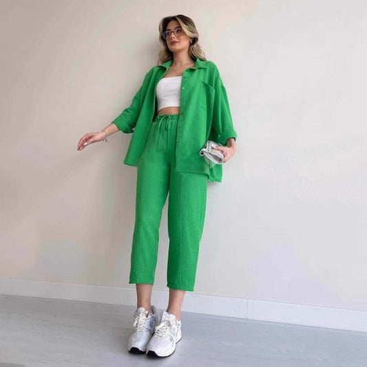 Fresha Summer Two Piece Set In Green