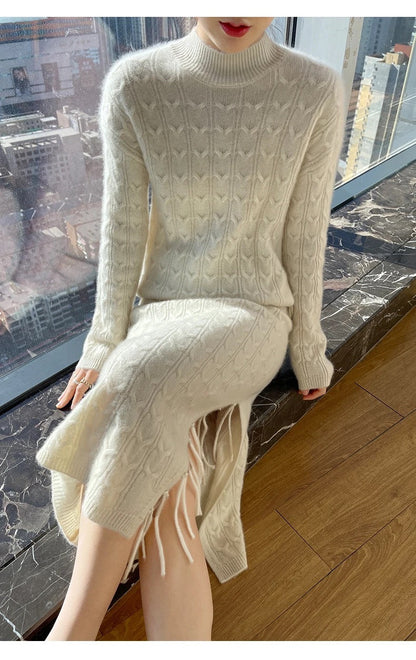 Jiah Winter Coord Set - Set of Sweater and Skirt