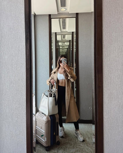 Essie Statement Premium Trenchcoat In Khaki