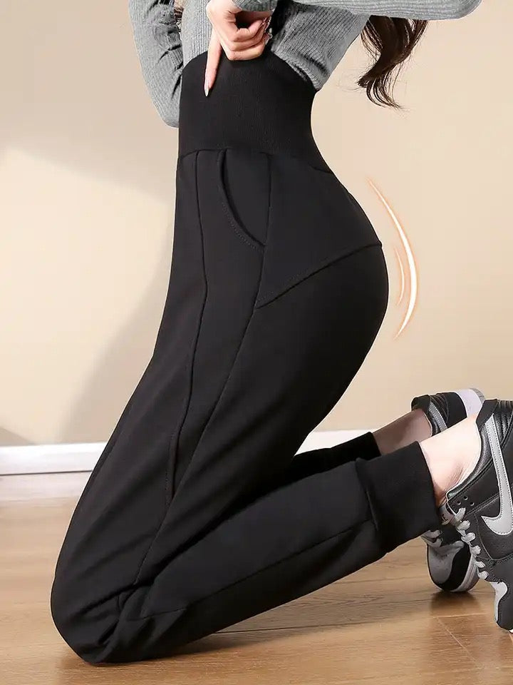 Telsa Slimming Premium Fleece Lined Jogger In Grey