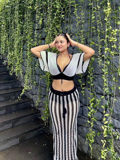 Sikoy Crochet Holiday Coord - Resortwear In Black