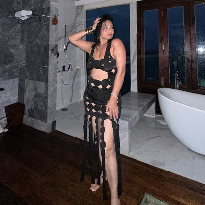 Jamey Luxe Resortwear Coverup In Black