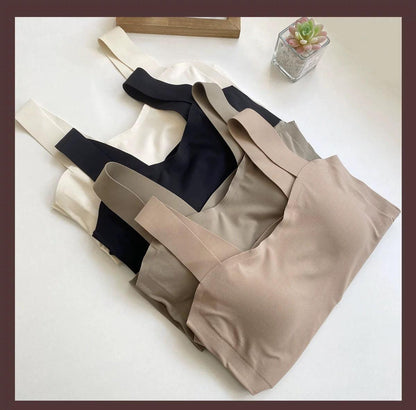 Mariam Tank Tops with Inbuilt Bra In Beige