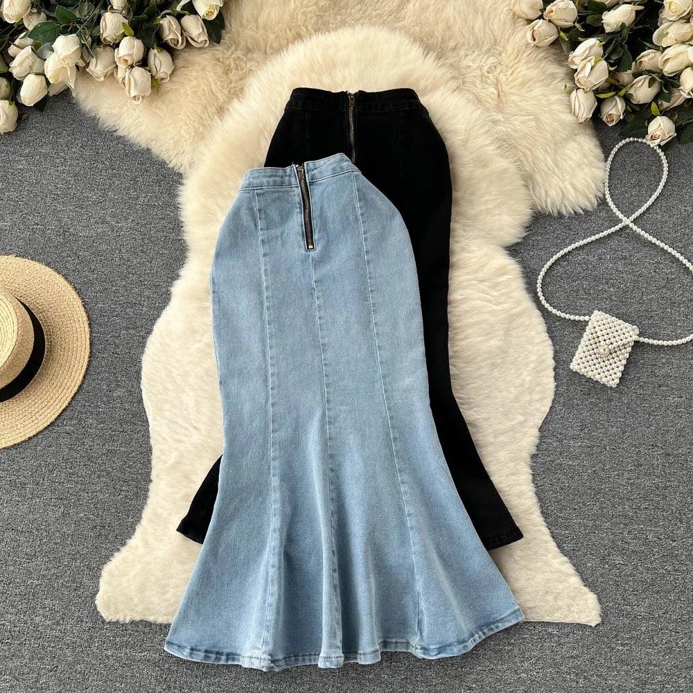 Malibu Maxi Statement Skirt In Blue