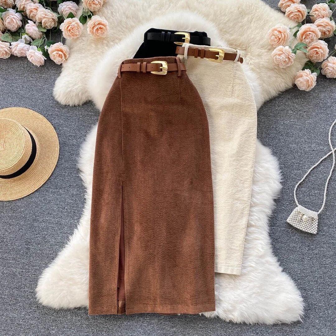 Lucas Statement Skirt In Brown