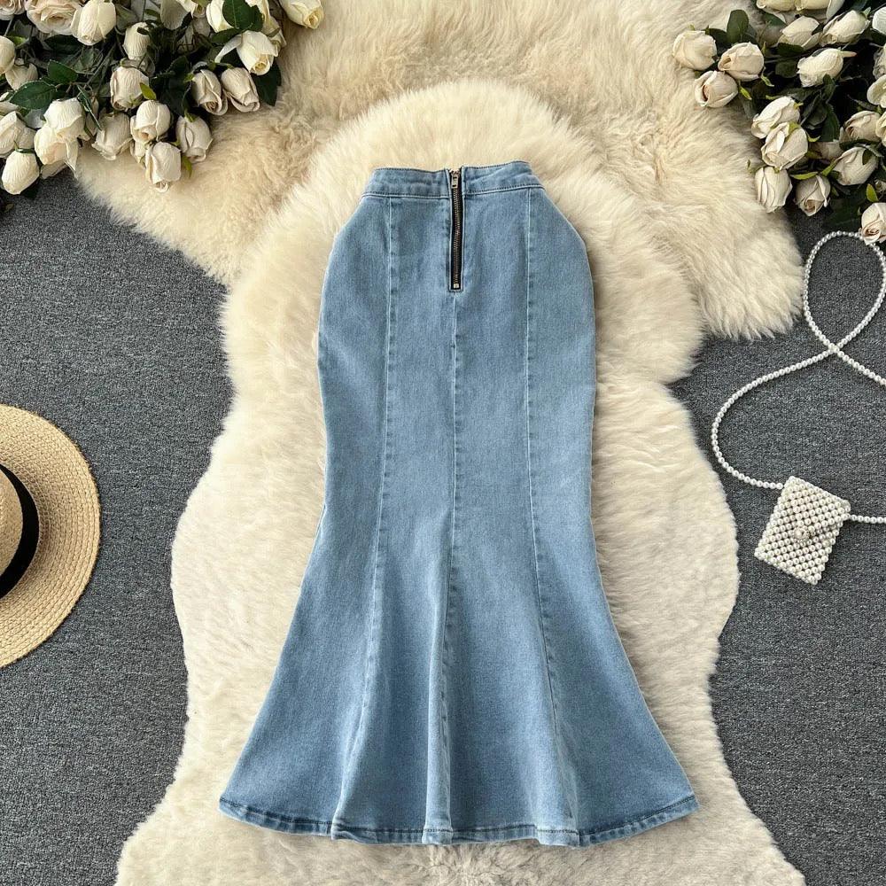 Malibu Maxi Statement Skirt In Blue