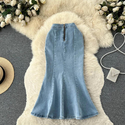 Malibu Maxi Statement Skirt In Blue